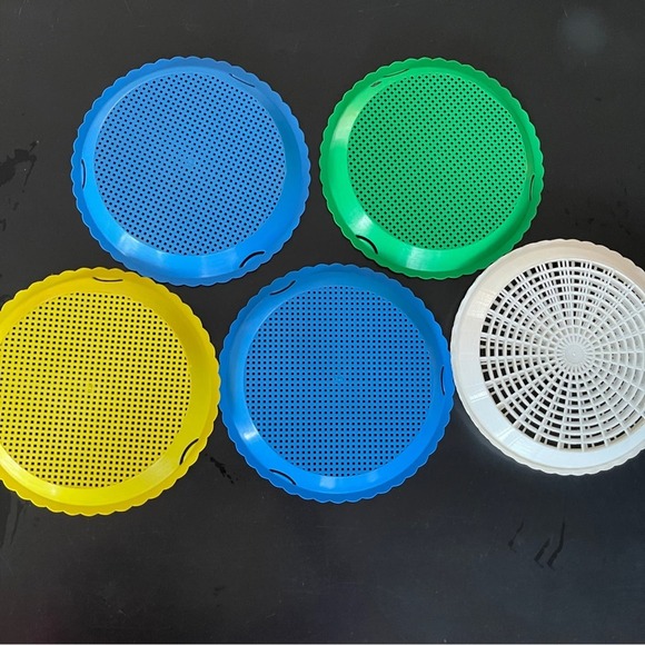 Vintage Reusable Plastic Paper Plate Holders Heavy Duty Picnic Camping Set 8 - Picture 2 of 12